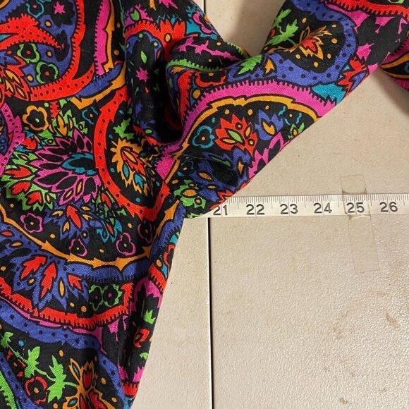 Vintage David Warren Retro 80s Neon Colorful Plus Size 16 - Picture 10 of 11